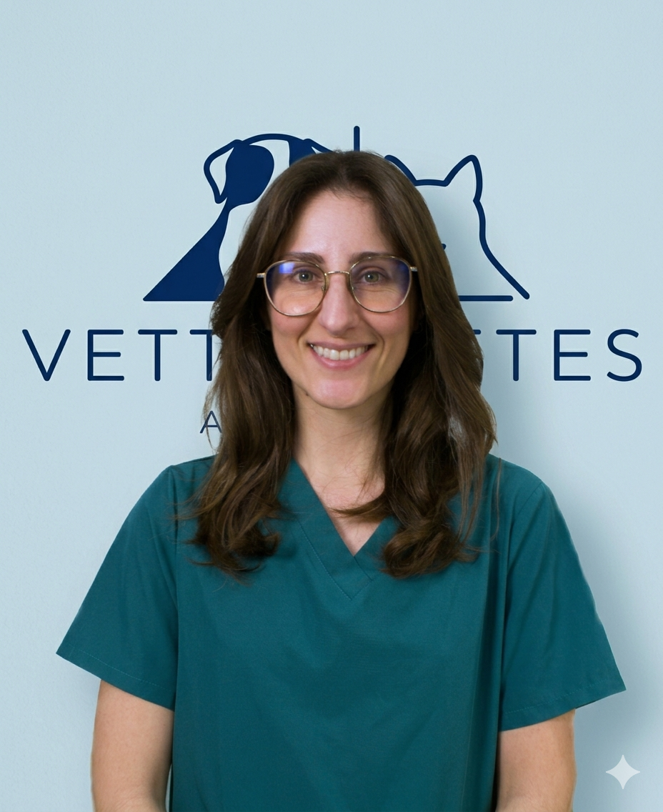 Veterinaria de Tendetes con gafas.